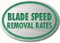 blade speed removal rates fersco saw