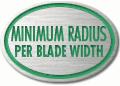 minimum radius per blade width fersco saws